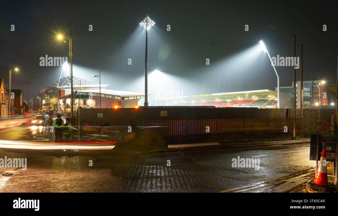 The Racecourse Ground, the home of Wrexham Football Club, North Wales. Pictured in October 2023