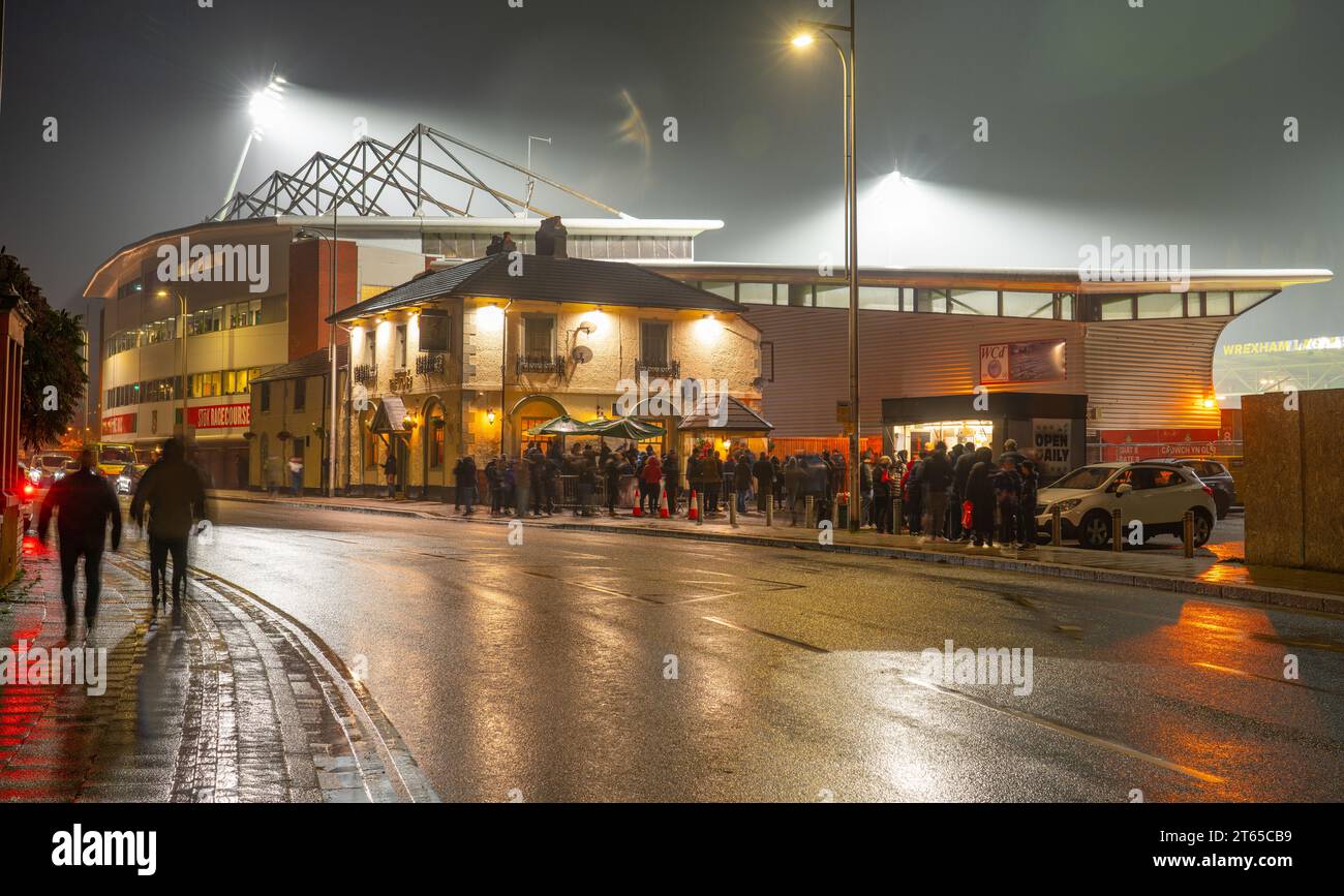 The Racecourse Ground, the home of Wrexham Football Club, North Wales. Pictured in October 2023
