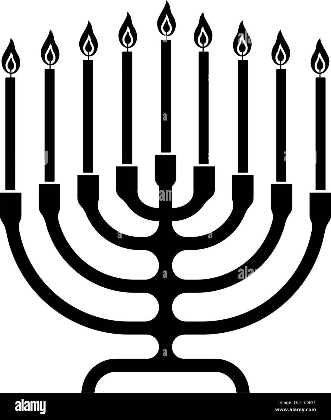 Menorah icon symbol. Hanukkah candelabrum with candles. Vector
