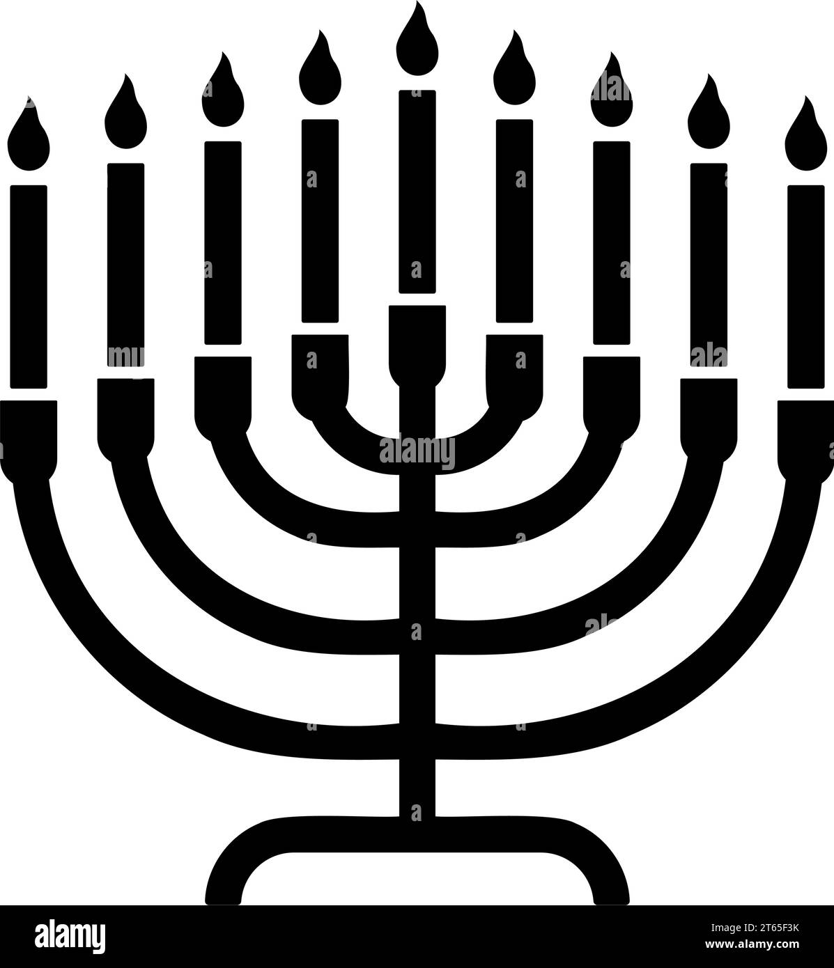 Menorah icon symbol. Hanukkah candelabrum with candles. Vector