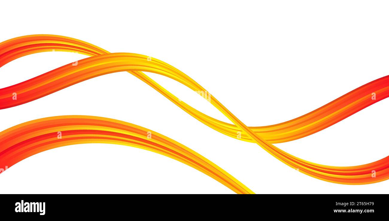 Abstract orange wave design Stock Vector Images - Alamy