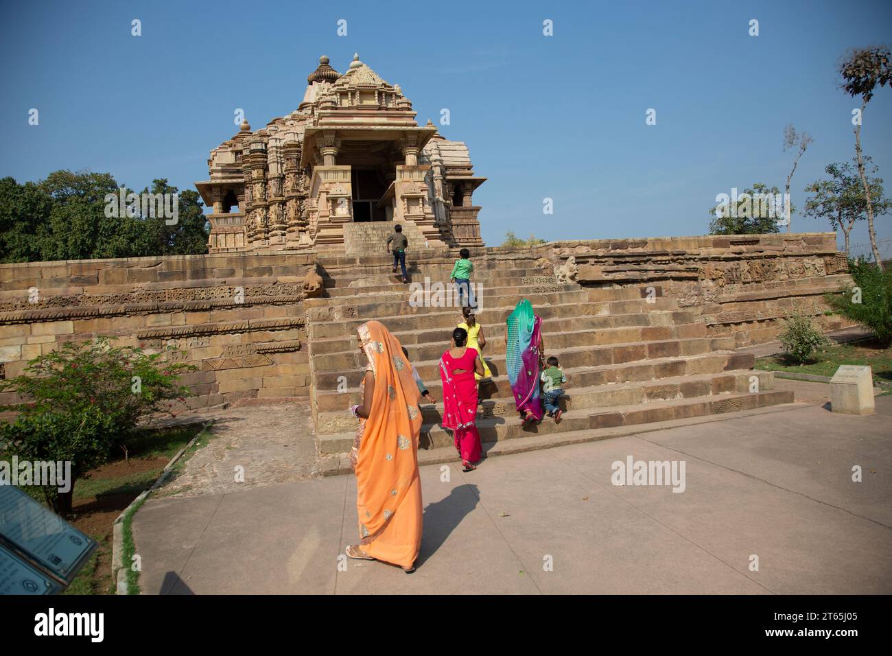 Chitragupta-Tempel, Tempelbezirk von Khajuraho, Khajuraho, Madhya Pradesh, Indien Stock Photo