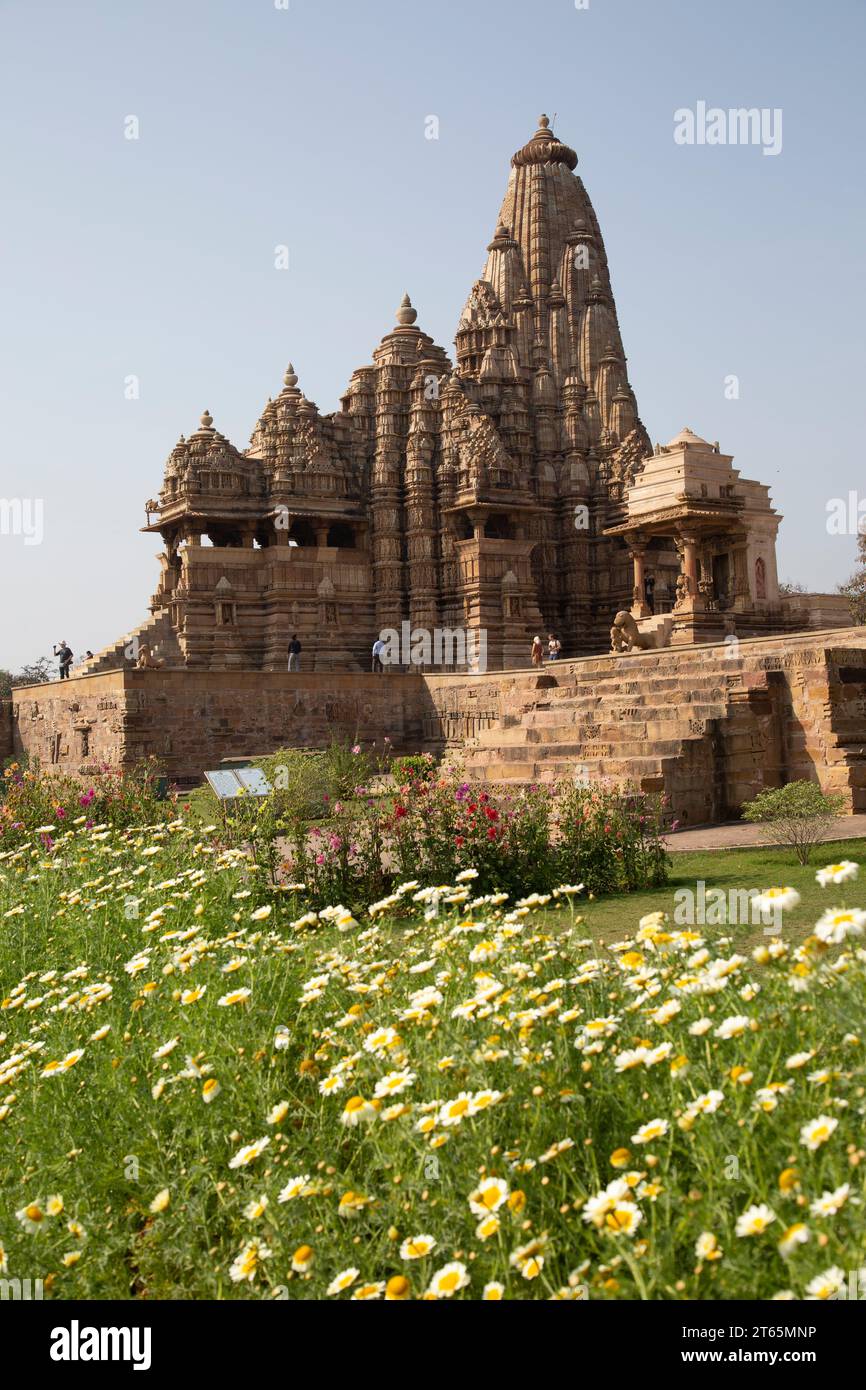 Jagadambi-Tempel, Tempelbezirk von Khajuraho, Khajuraho, Madhya Pradesh, Indien Stock Photo