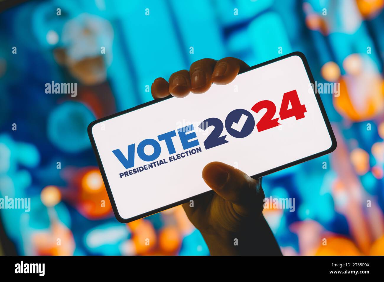 In this photo illustration, the 2024 United States Presidential