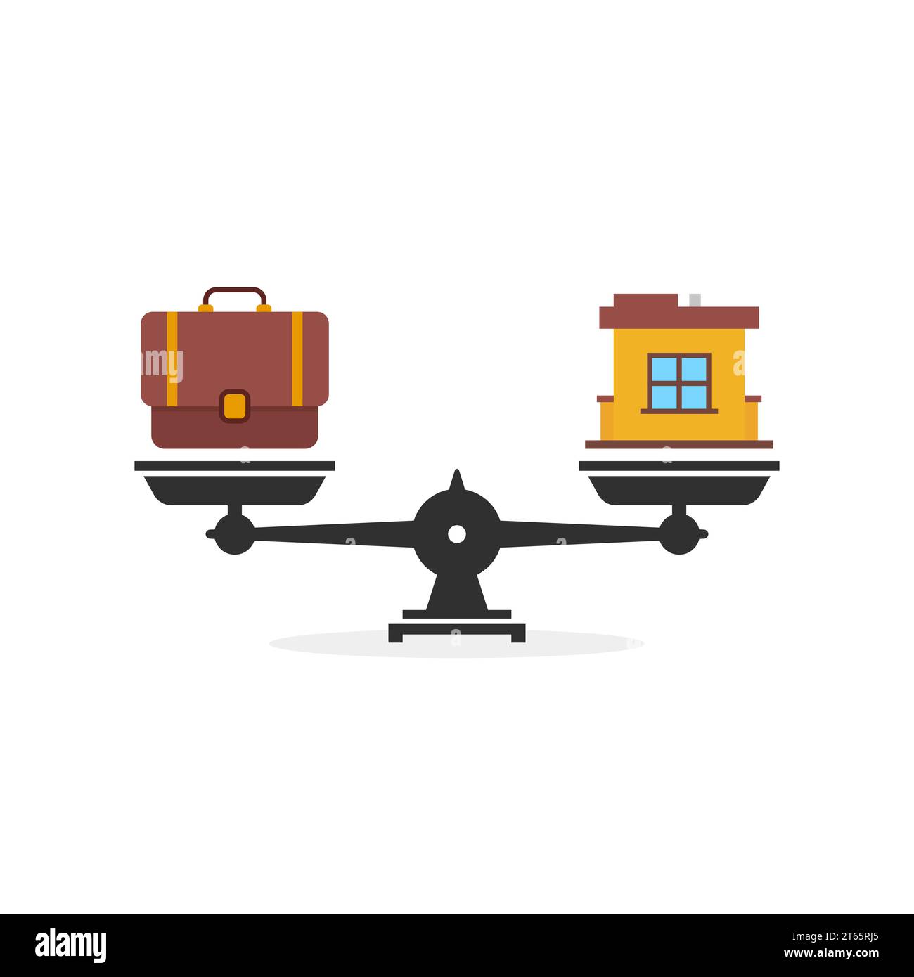Work life balance home Stock Vector Images - Alamy