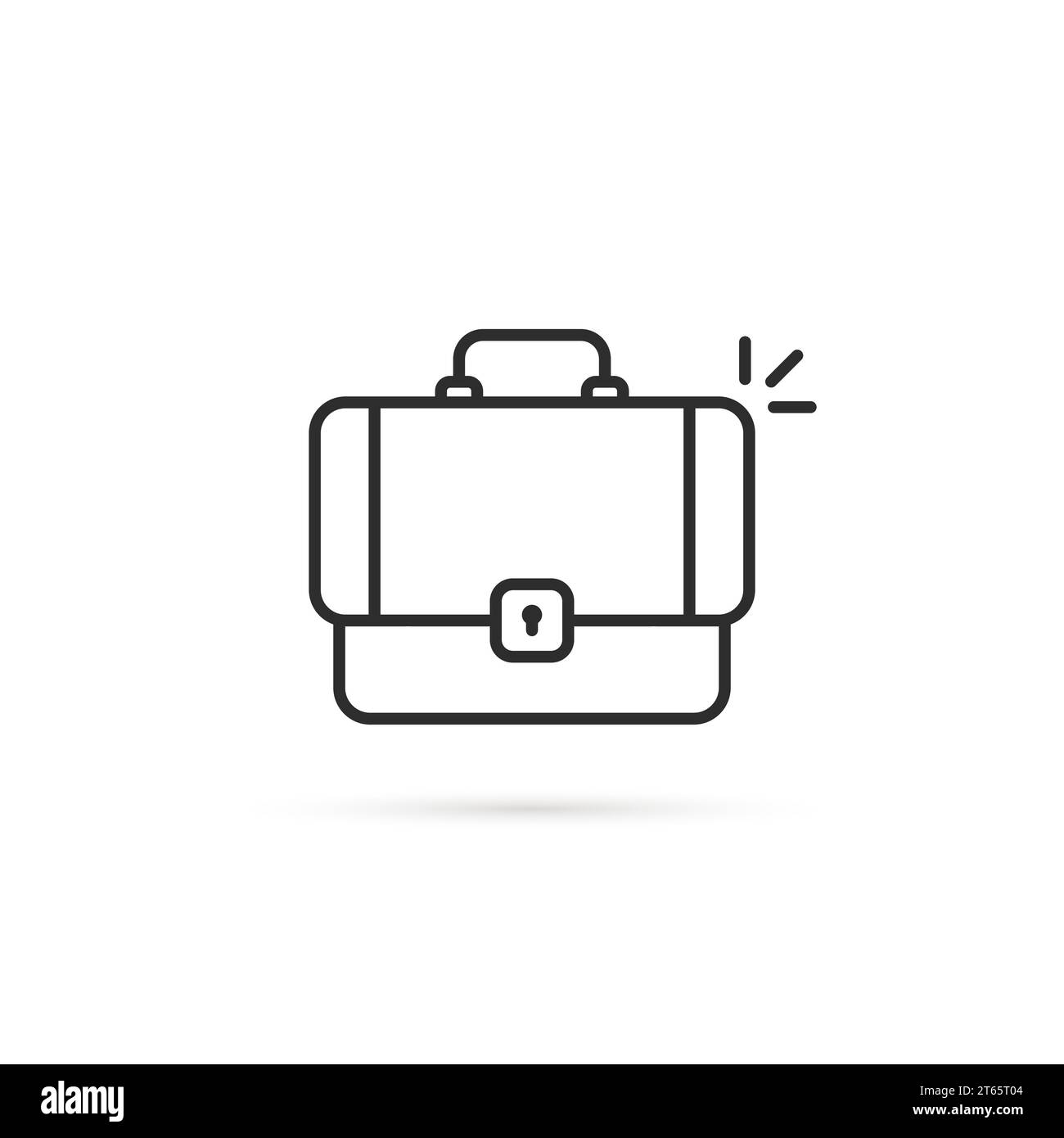 thin line black suitcase minimal icon Stock Vector