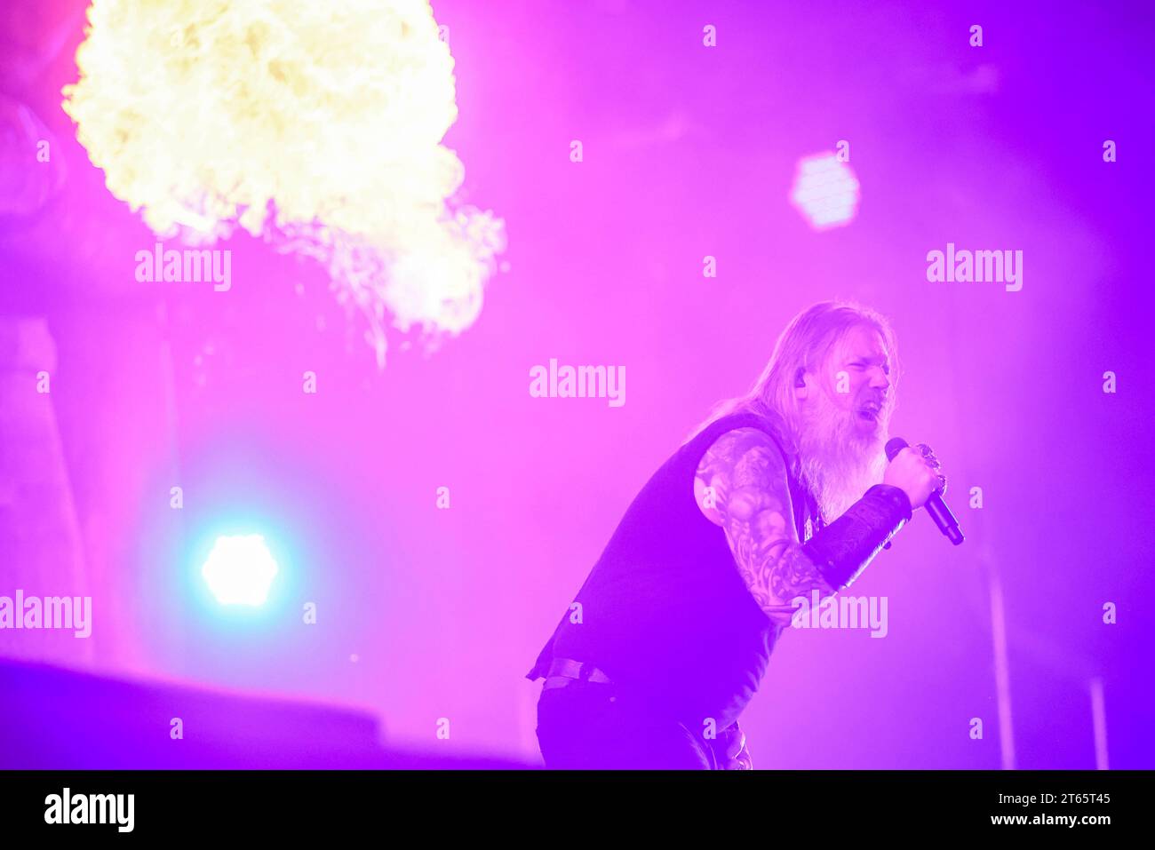 TOLUCA, MEXICO - NOVEMBER 3: Johan Hegg of Amon Amarth performs, during ...