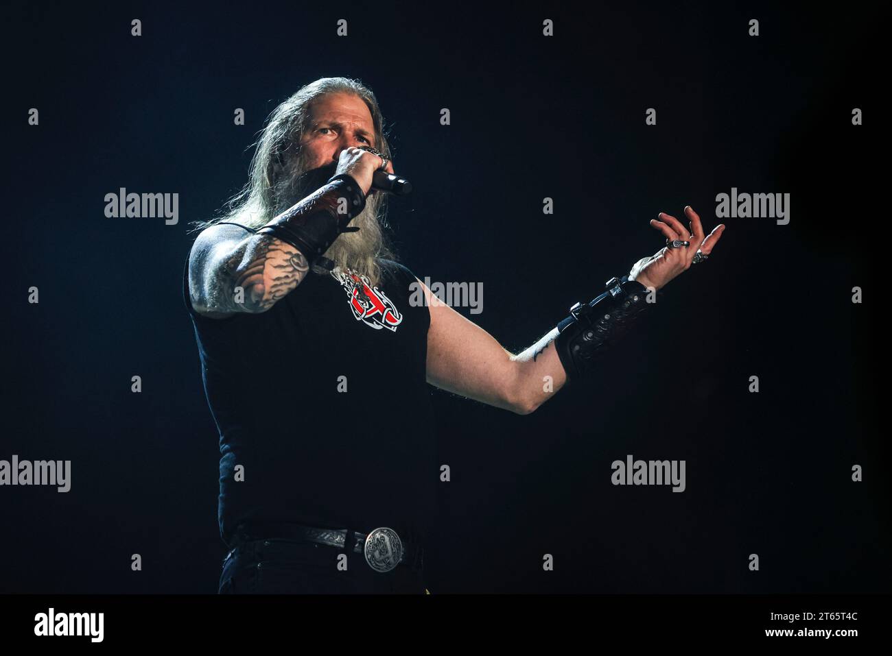 TOLUCA, MEXICO - NOVEMBER 3: Johan Hegg of Amon Amarth performs, during ...