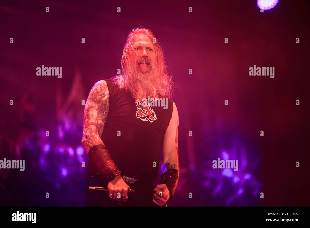 TOLUCA, MEXICO - NOVEMBER 3: Johan Hegg of Amon Amarth performs, during ...
