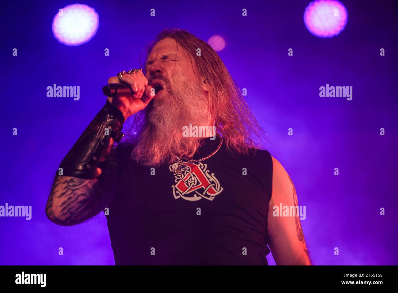 TOLUCA, MEXICO - NOVEMBER 3: Johan Hegg of Amon Amarth performs, during ...