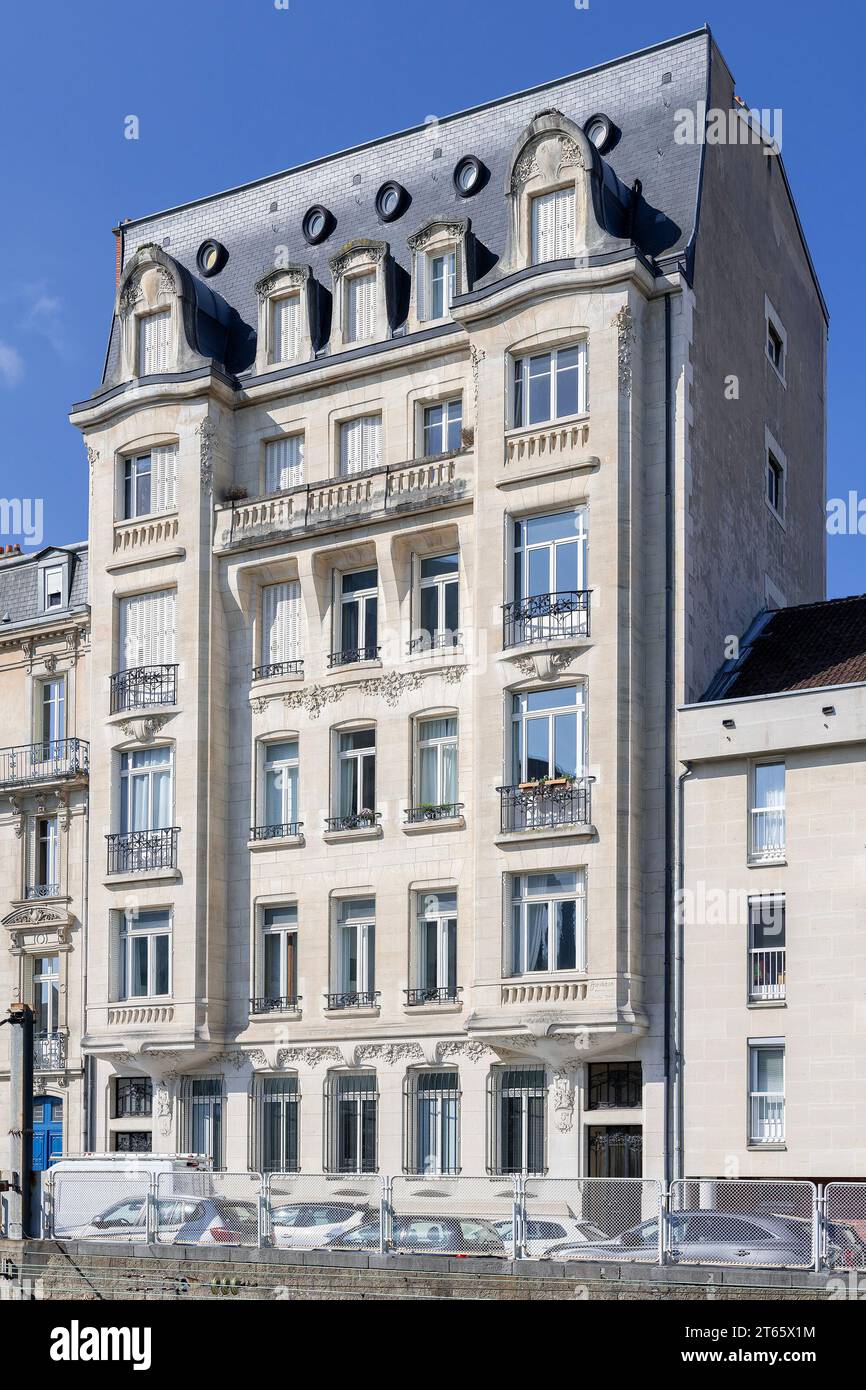 Nancy, France - Art Nouveau style residential building built in 1908 by Joseph Hornecker. Stock Photo