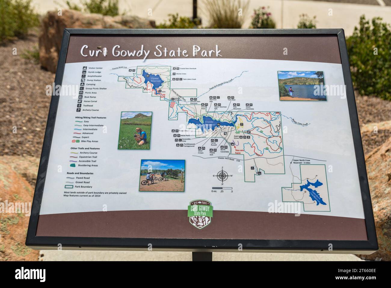 Map and directory at the visitor - Map And Directory At The Visitor Center Building In Curt Gowdy State Park Located Between Cheyenne And Laramie Wyoming 2T660EE