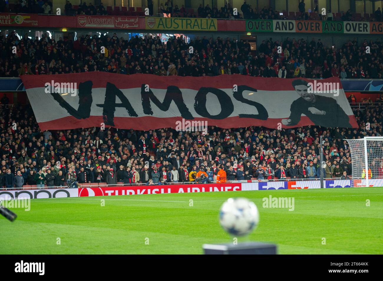 A banner in stands emirates stadium hi-res stock photography and images ...
