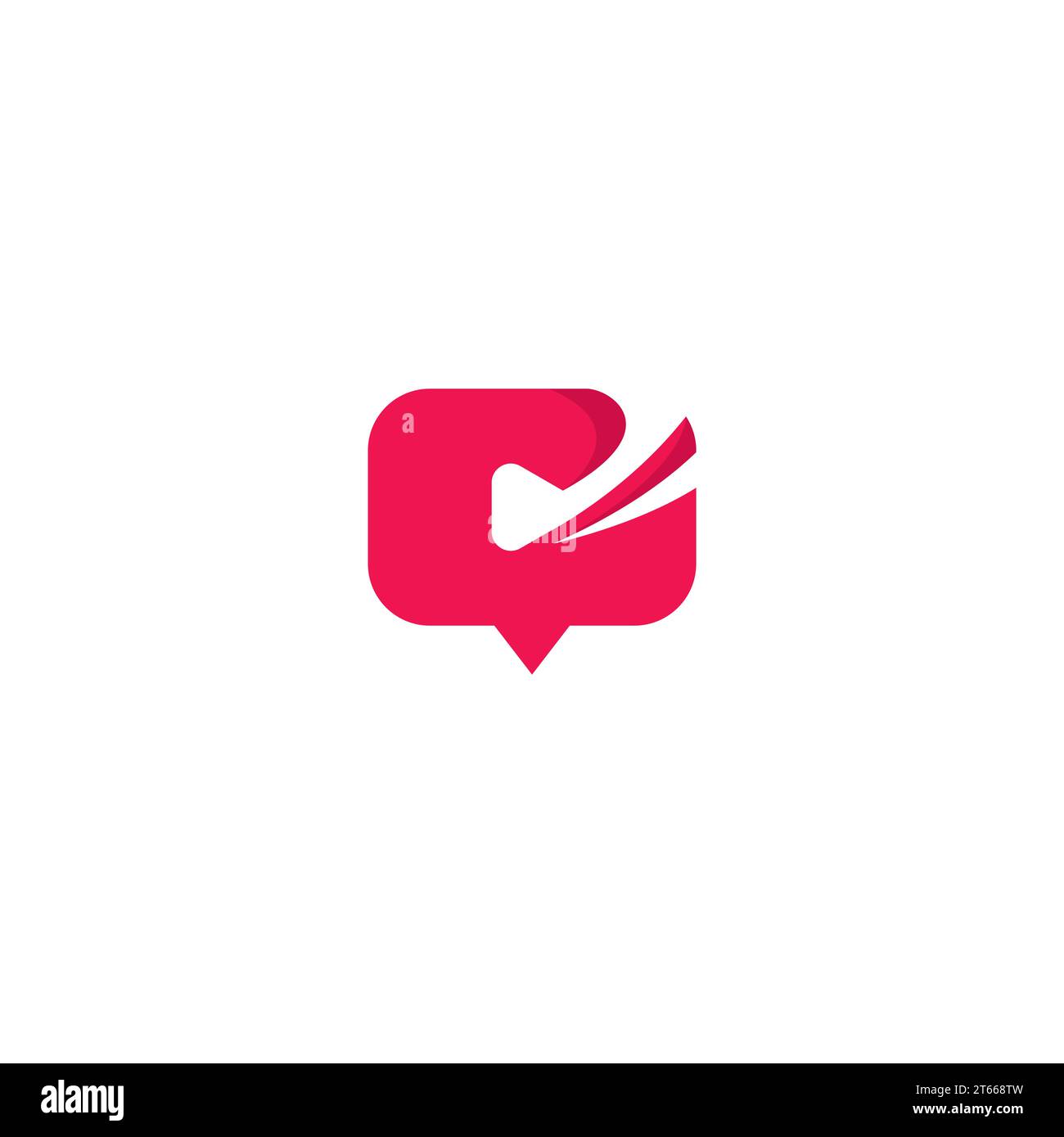 Video Chat Logo Modern Simple Design Stock Vector