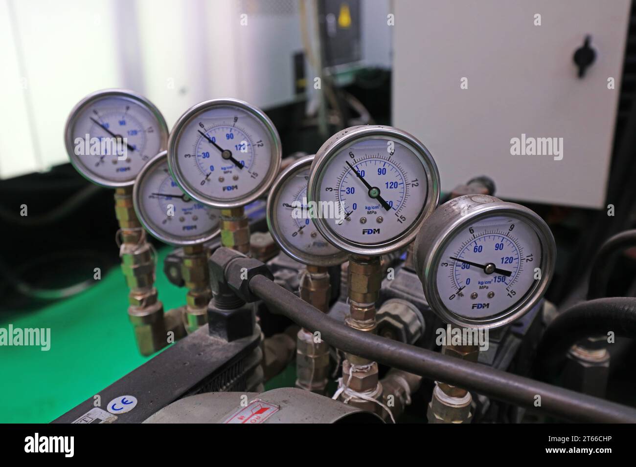 Industrial pressure gauge Stock Photo - Alamy