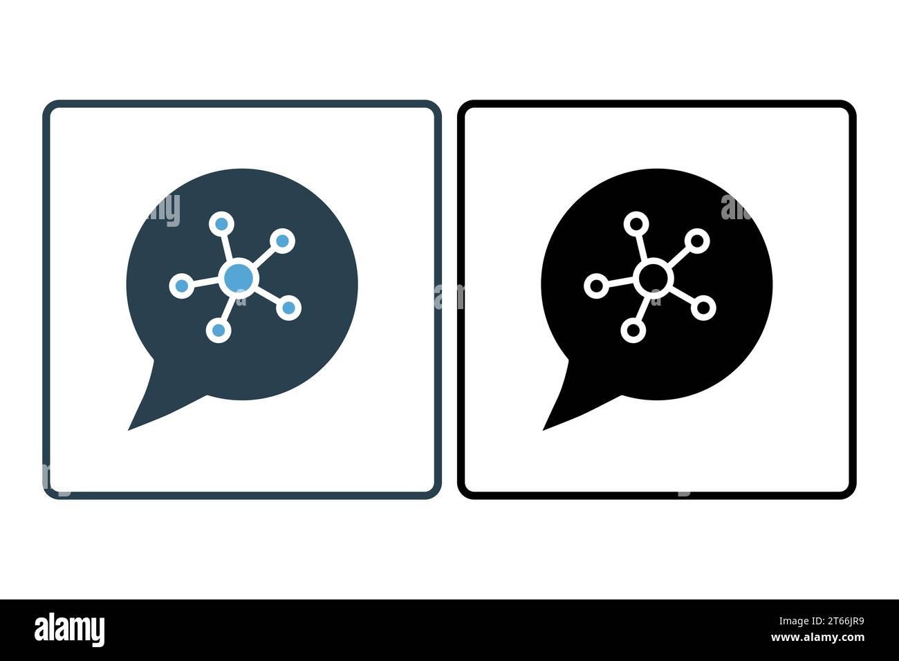 chat bubbles icon. icon related to device, artificial intelligence. solid icon style. simple vector design editable Stock Vector
