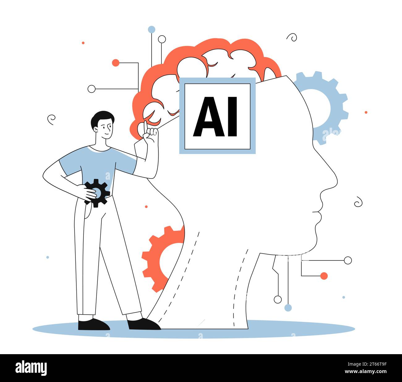 Machine consciousness background Stock Vector Images - Alamy