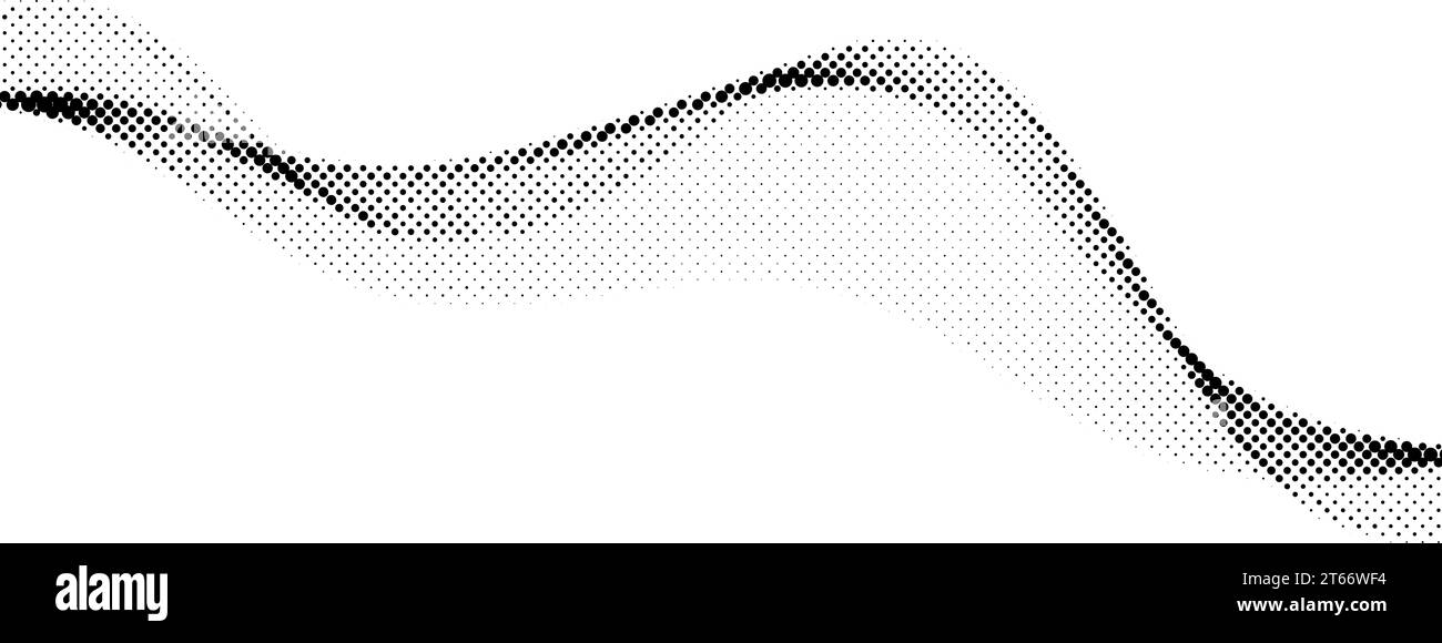 Halftone wave background. Dotted flowing shape wallpaper. Abstract wavy ...