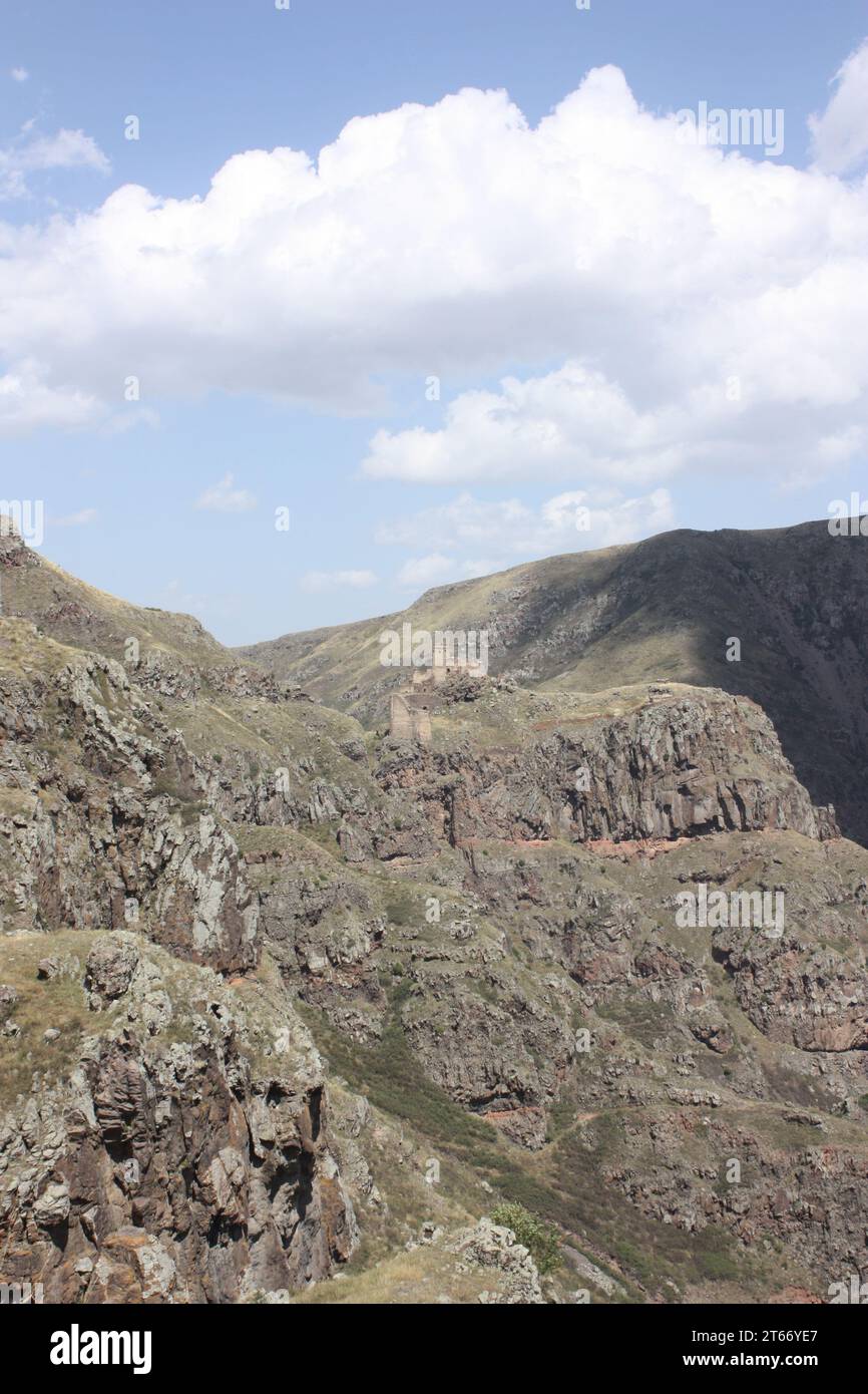 The Devil's Castle or Seytan Castle in the Çıldır district of the Ardahan Province in Turkiye Stock Photo