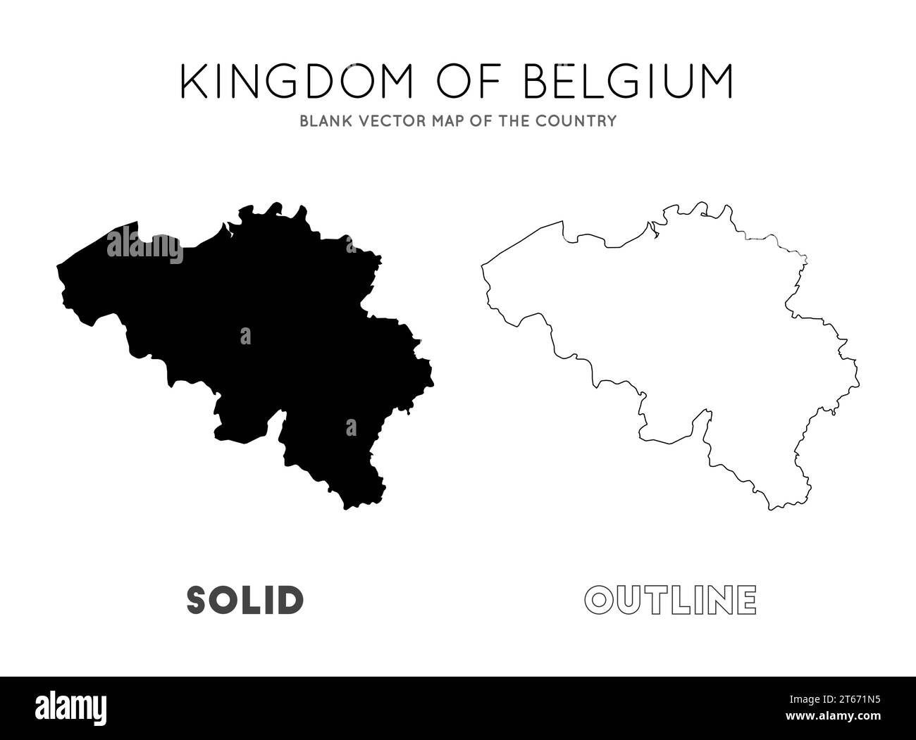 Belgium map. Blank vector map of the Country. Borders of Belgium for your infographic. Vector