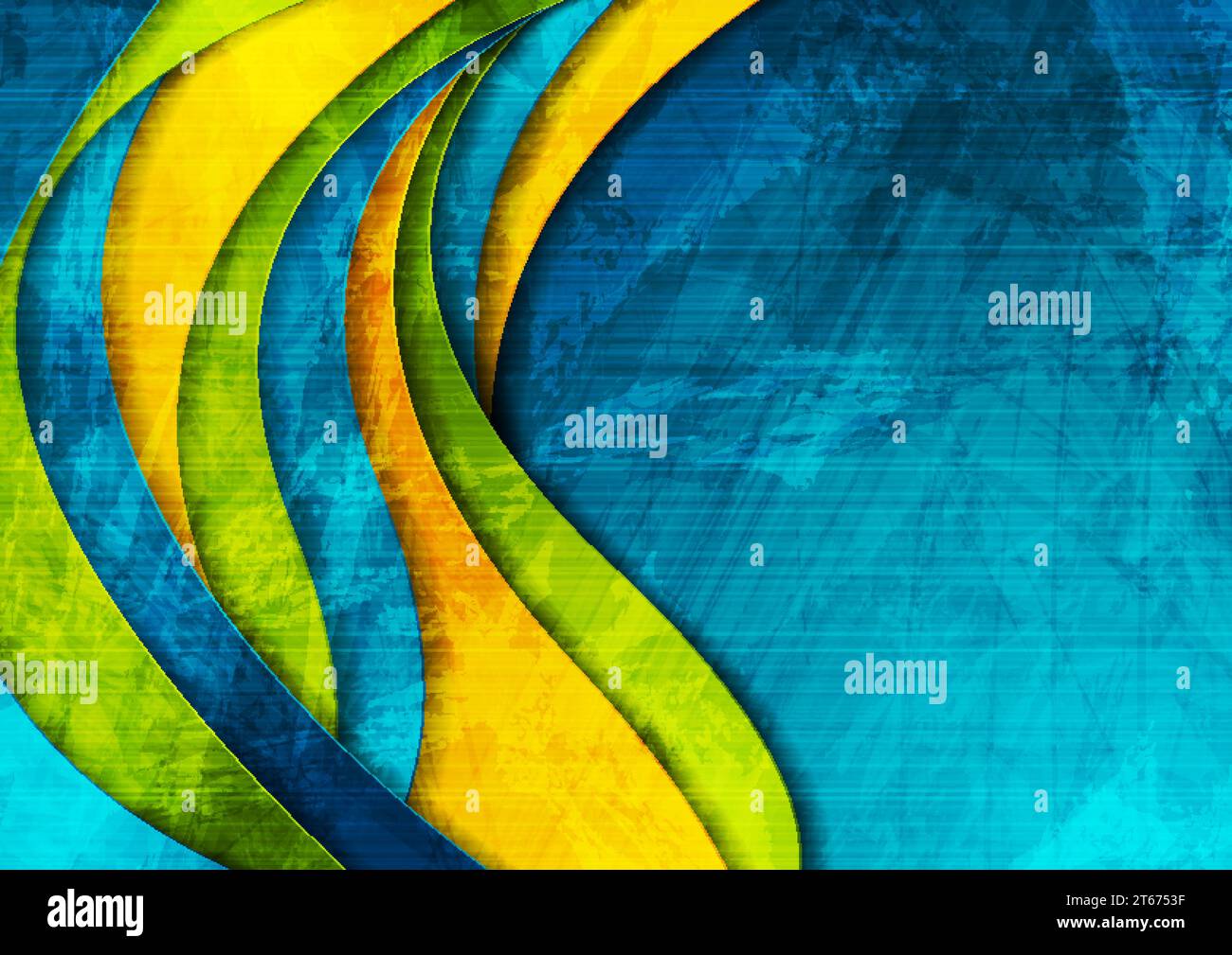 Colorful grunge waves abstract background. Vector corporate design Stock Vector