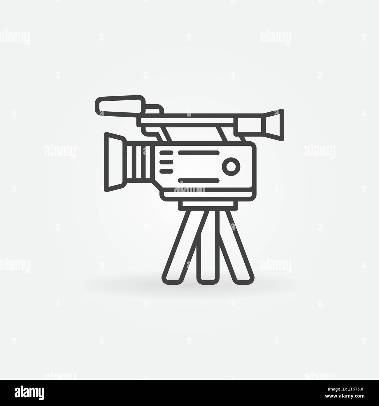 Professional video camera icon - vector outline video digital camera on ...