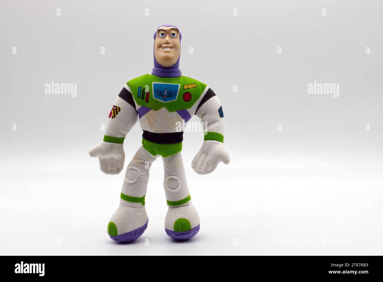 Buzz Lightyear hand puppet from Toy Story Movie. Stock Photo