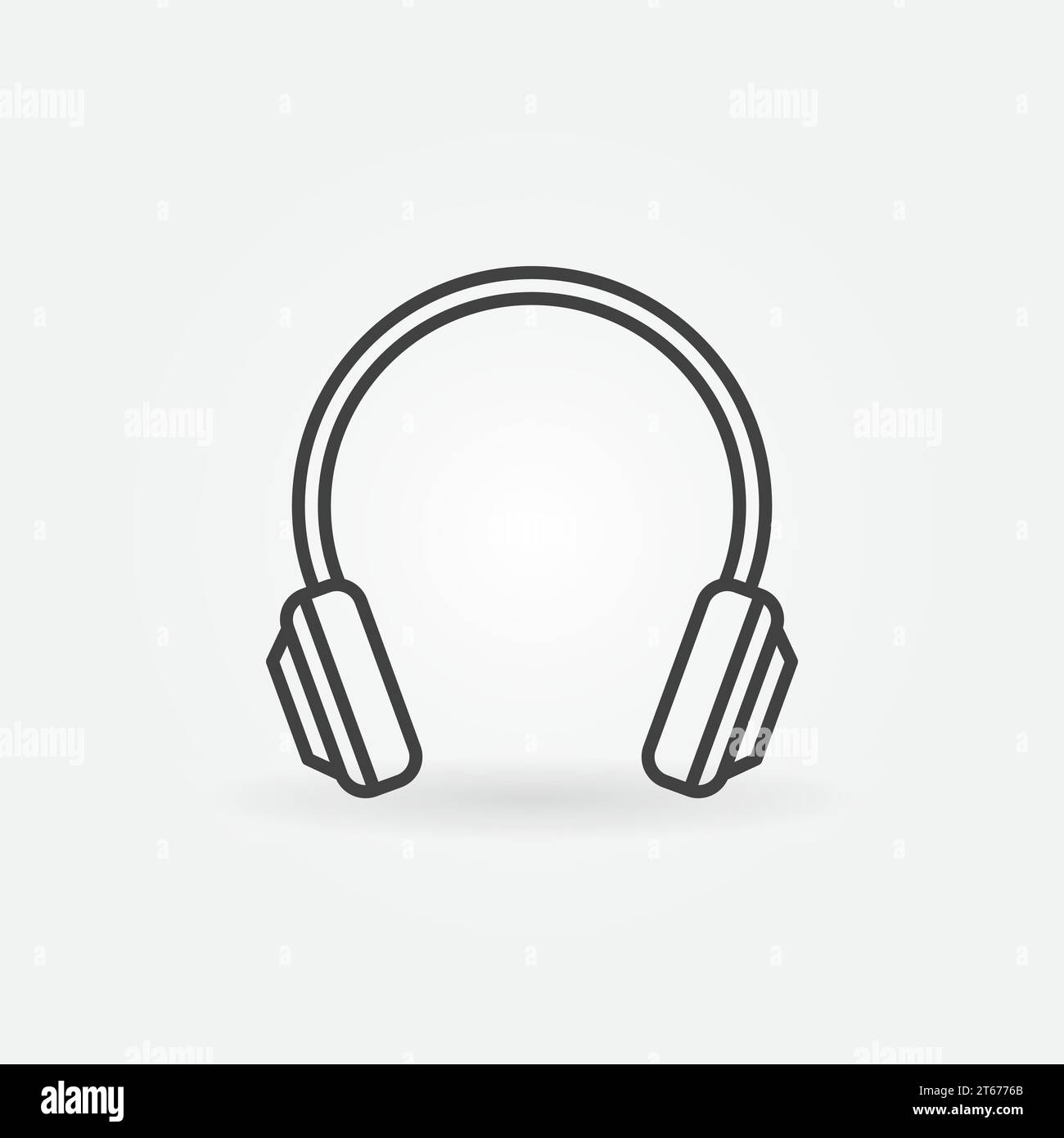 Headphone isolated vector modern icon or symbol in thin line style ...