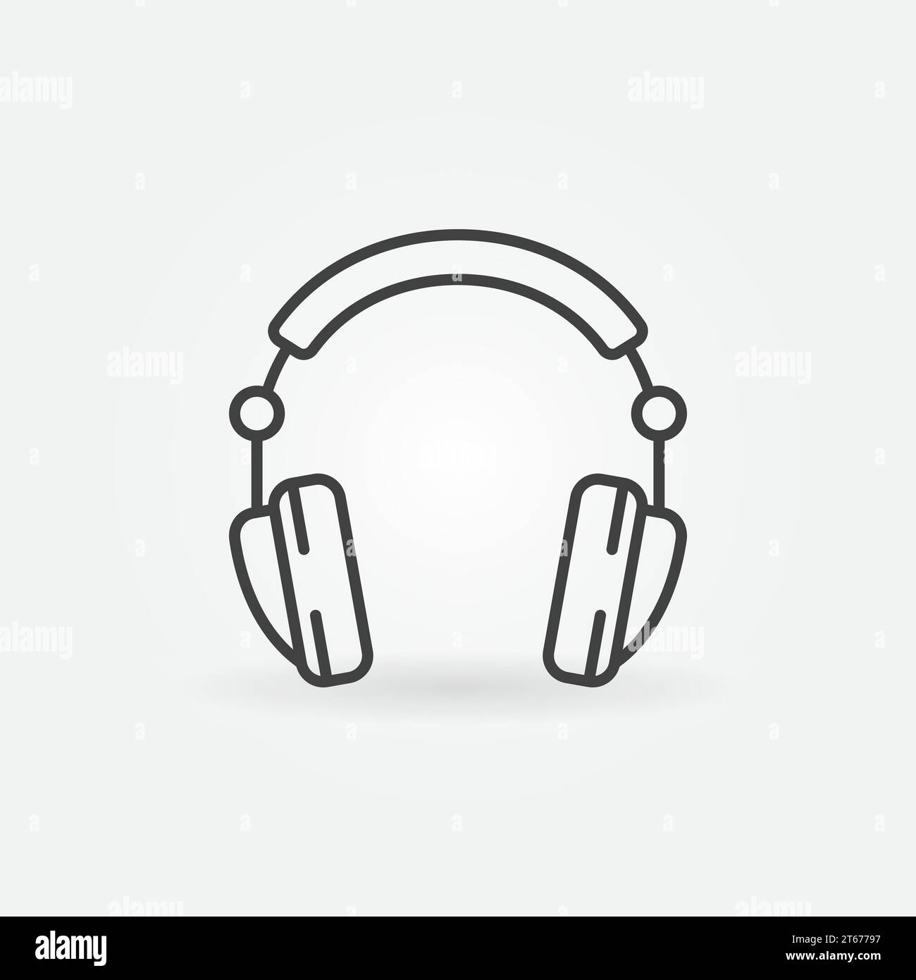 Headphones vector icon or symbol in thin line style Stock Vector Image ...