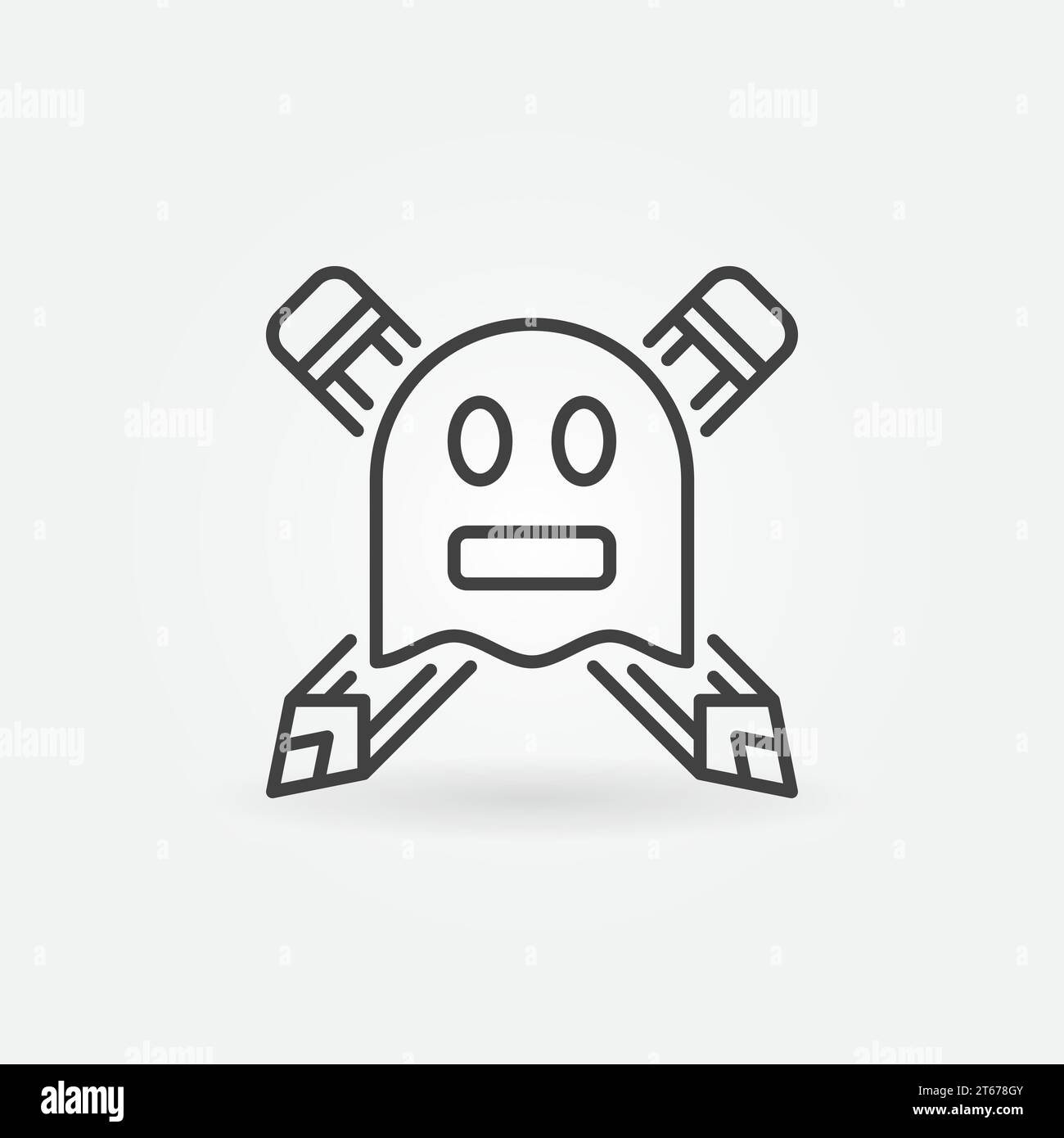 Ghostwriter concept icon or symbol in thin line style Stock Vector