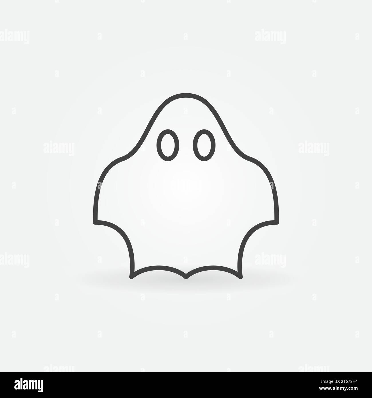 Ghost vector icon - vector thin line symbol or logo element Stock Vector