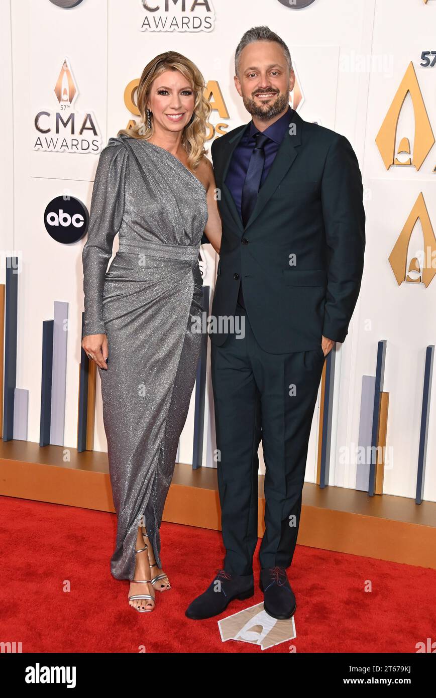 Nashville, USA. 08th Nov, 2023. Nate Bargatze and Laura Bargatze ...