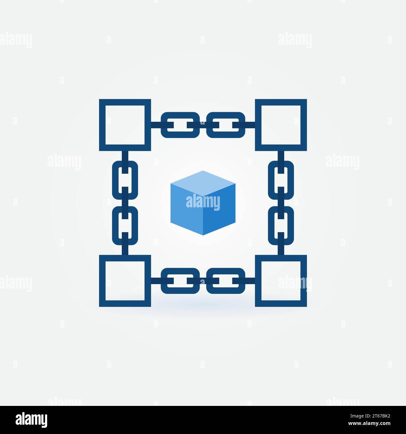 Blockchain modern vector icon. Block chain technology design element ...