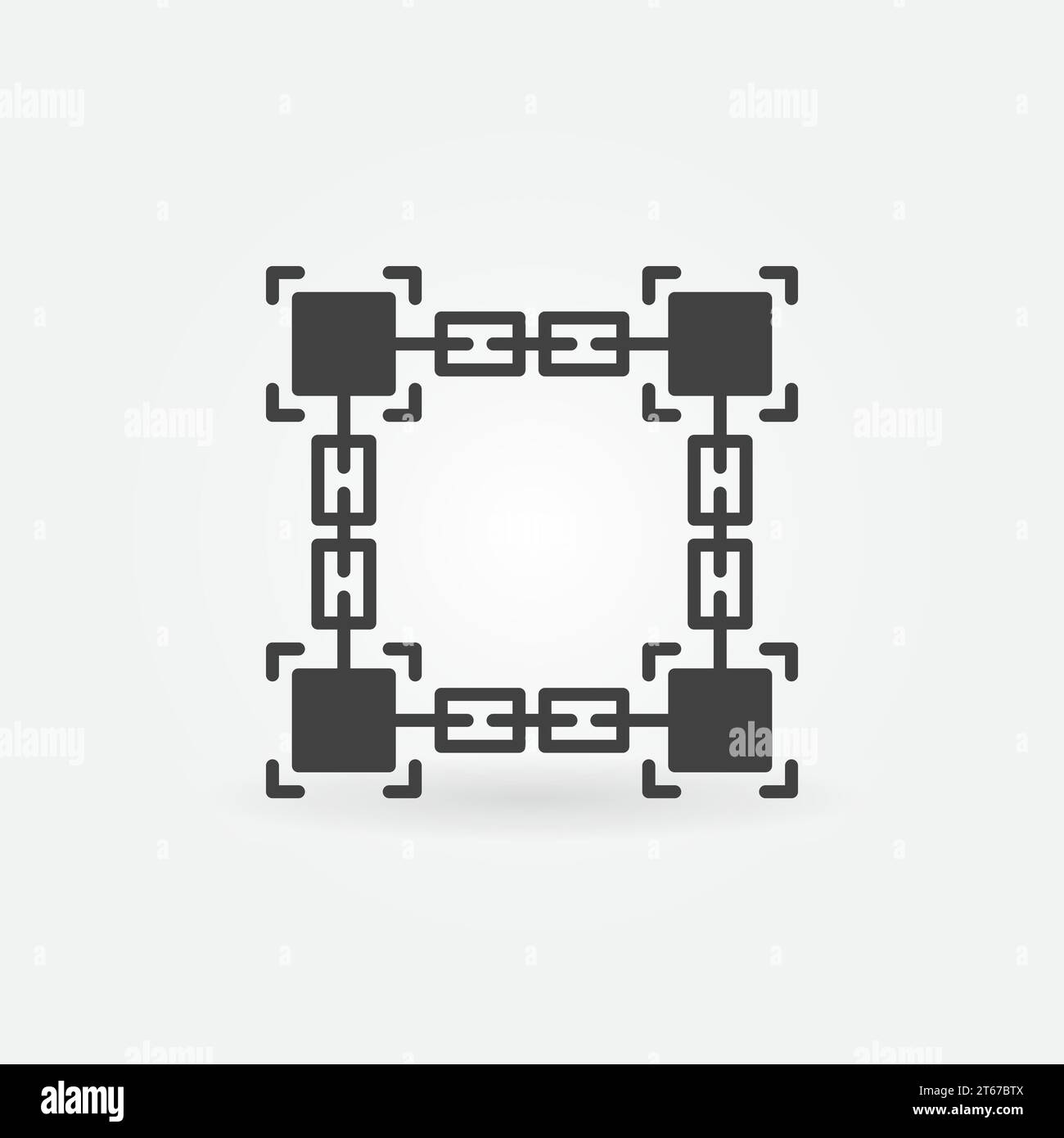 Block chain technology symbol. Vector blockchain dark icon or logo ...