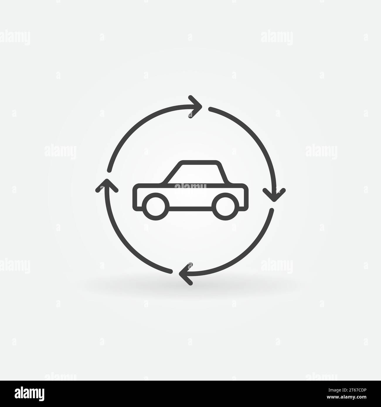 Car Symbol A With Circle Arrow