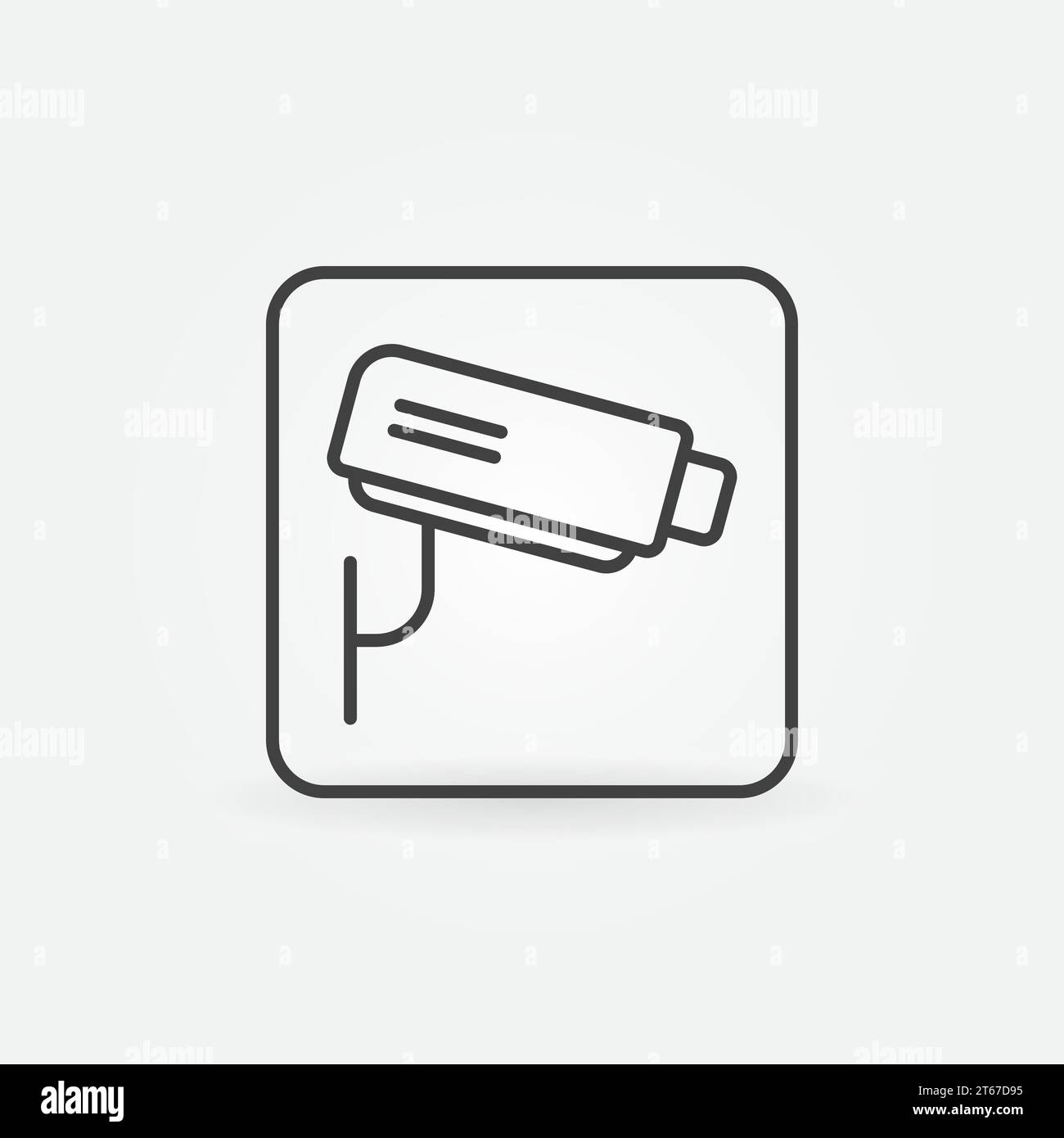 CCTV vector outline minimal concept icon or symbol Stock Vector