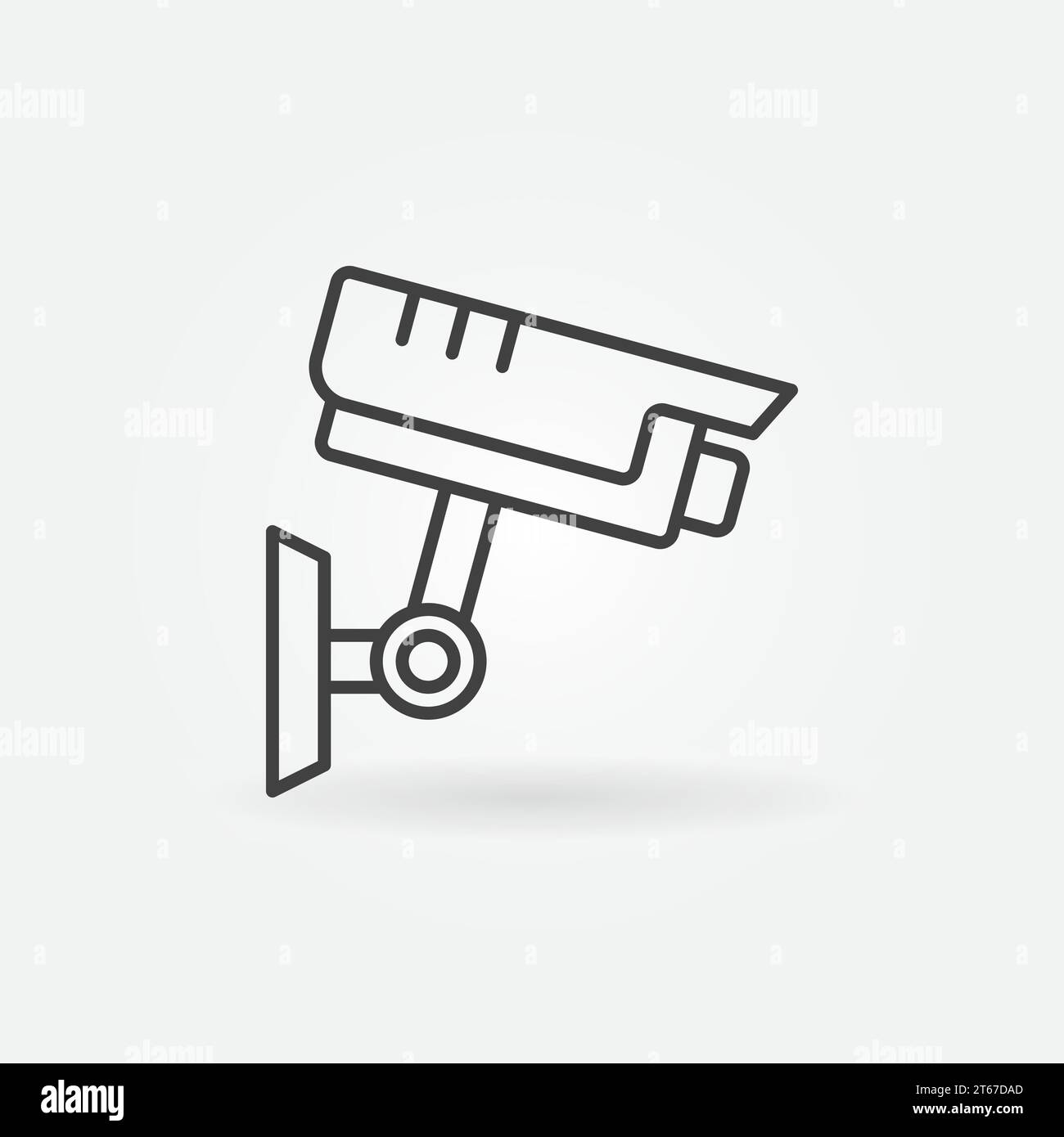 CCTV outline icon. Vector security camera concept symbol in thin line style Stock Vector