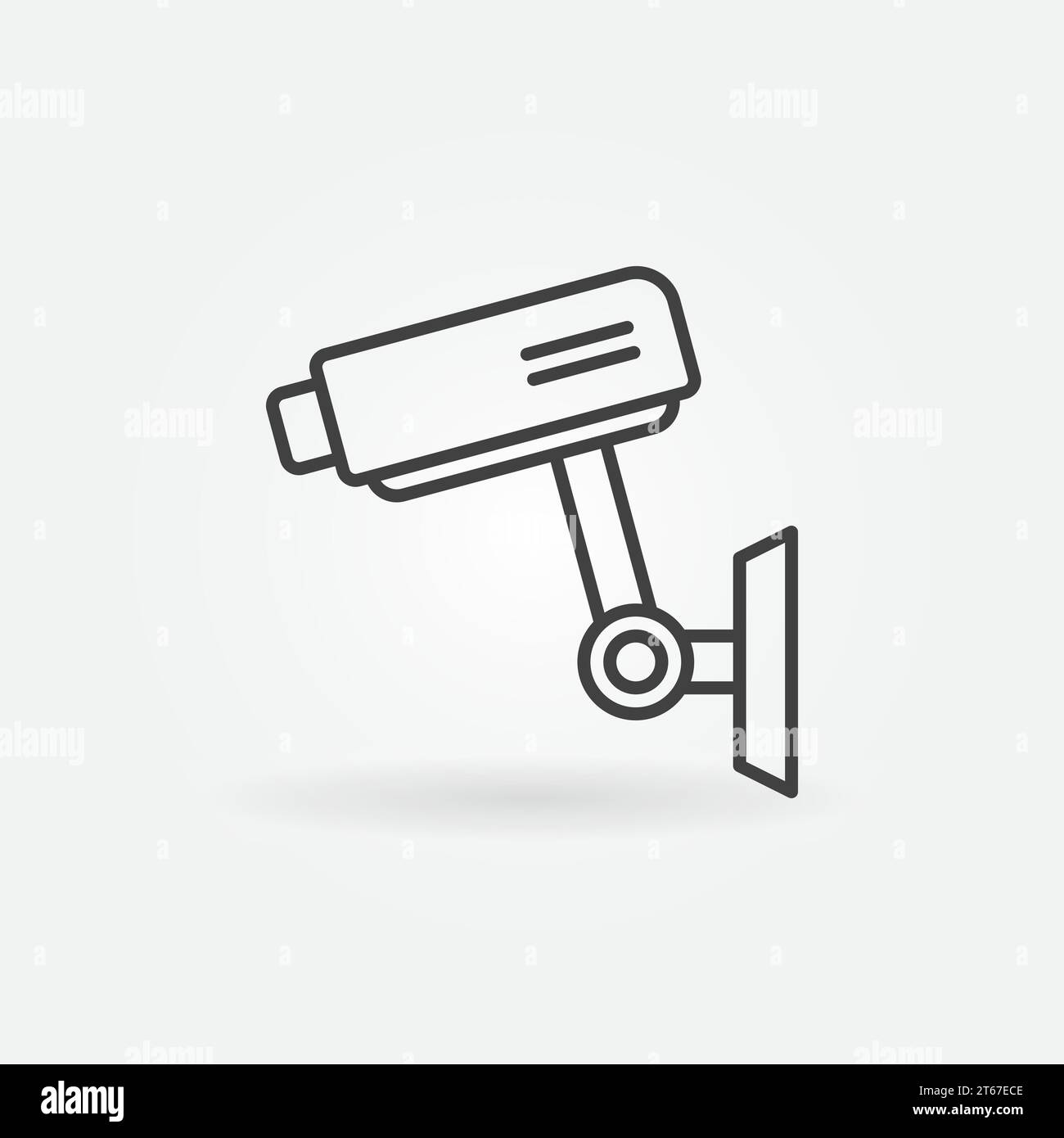 CCTV minimal icon - vector security surveillance camera concept sign in