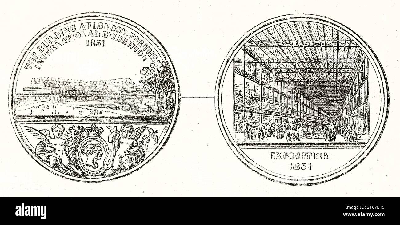 Reproduction Of London Expo 1851 Commemorative Medal Publ On Magasin