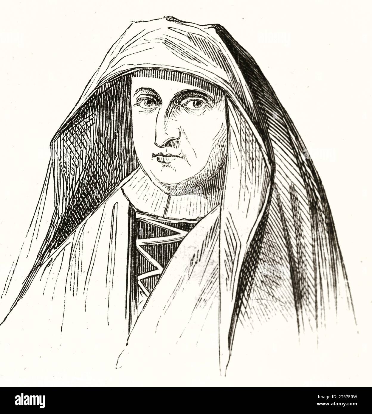 Famous centenarians: engraved portrait of Katherine FitzGerald (1504 ...