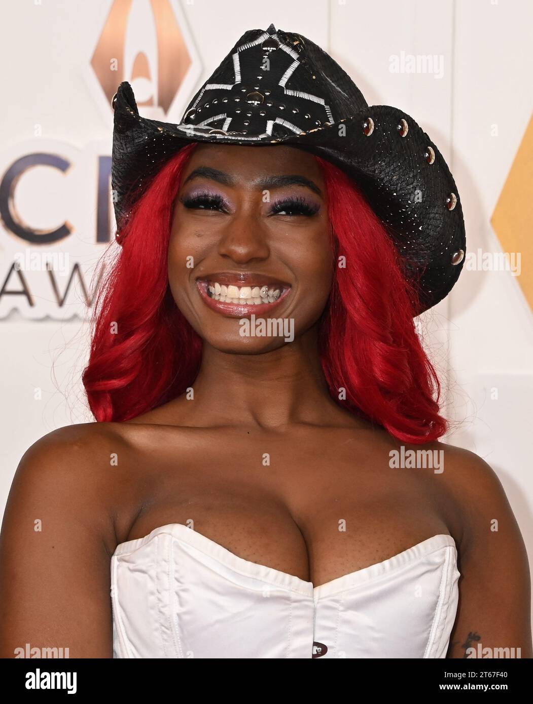 Reyna Roberts arriving to the 57th Annual Country Music Association