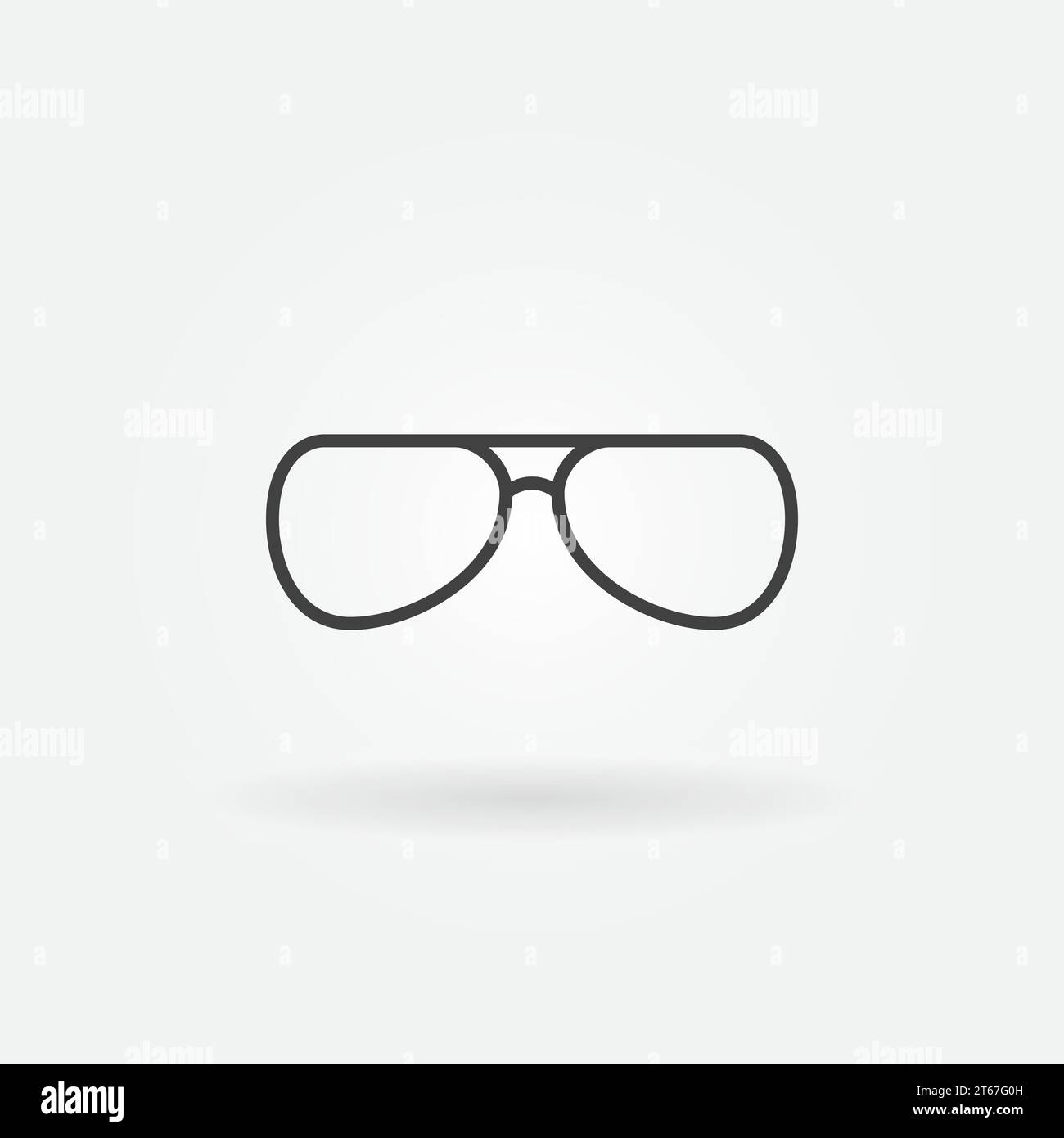 Eyeglasses vector simple icon or symbol in thin line style Stock Vector ...