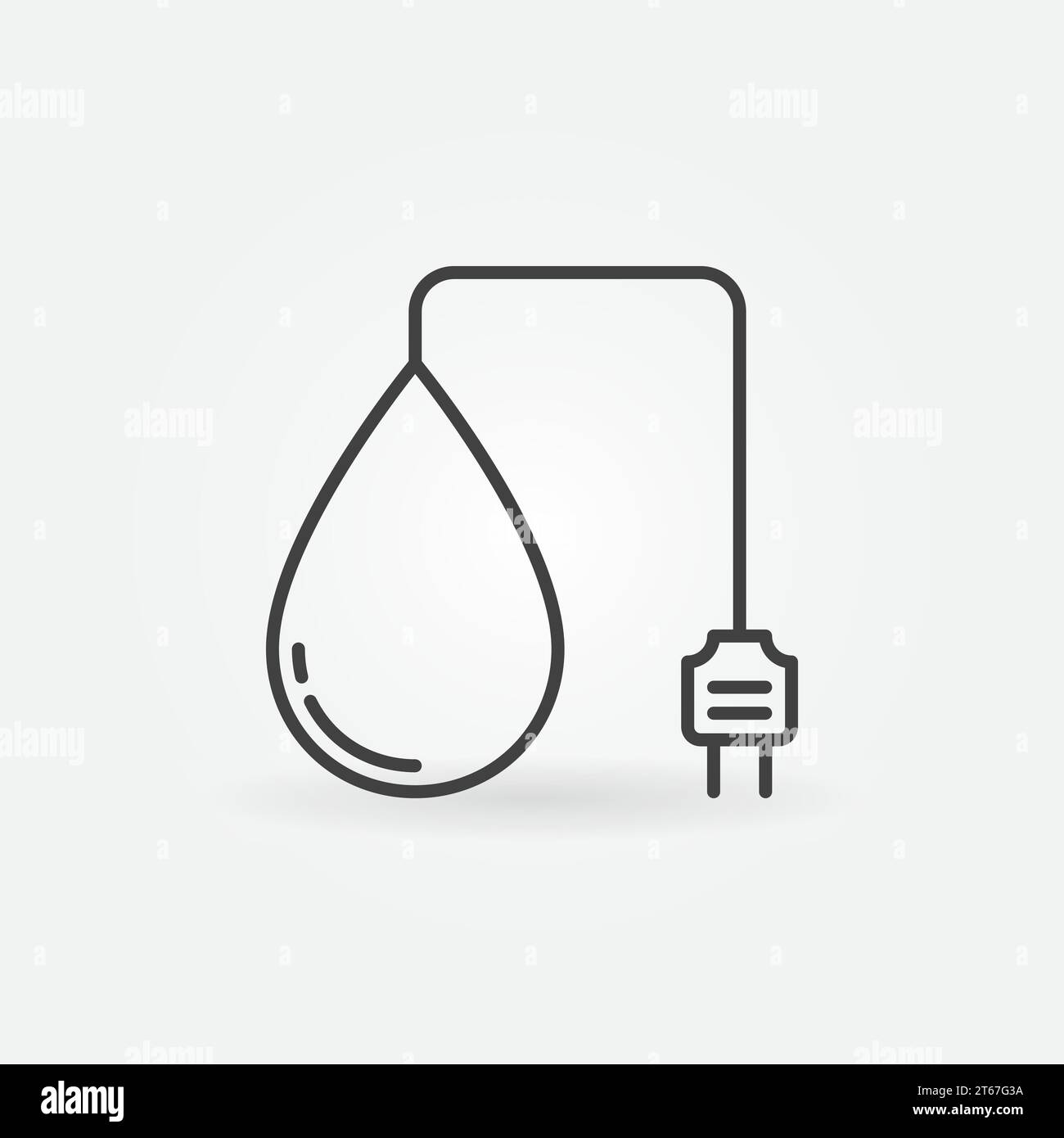Hydropower outline icon - vector water energy concept sign Stock Vector ...