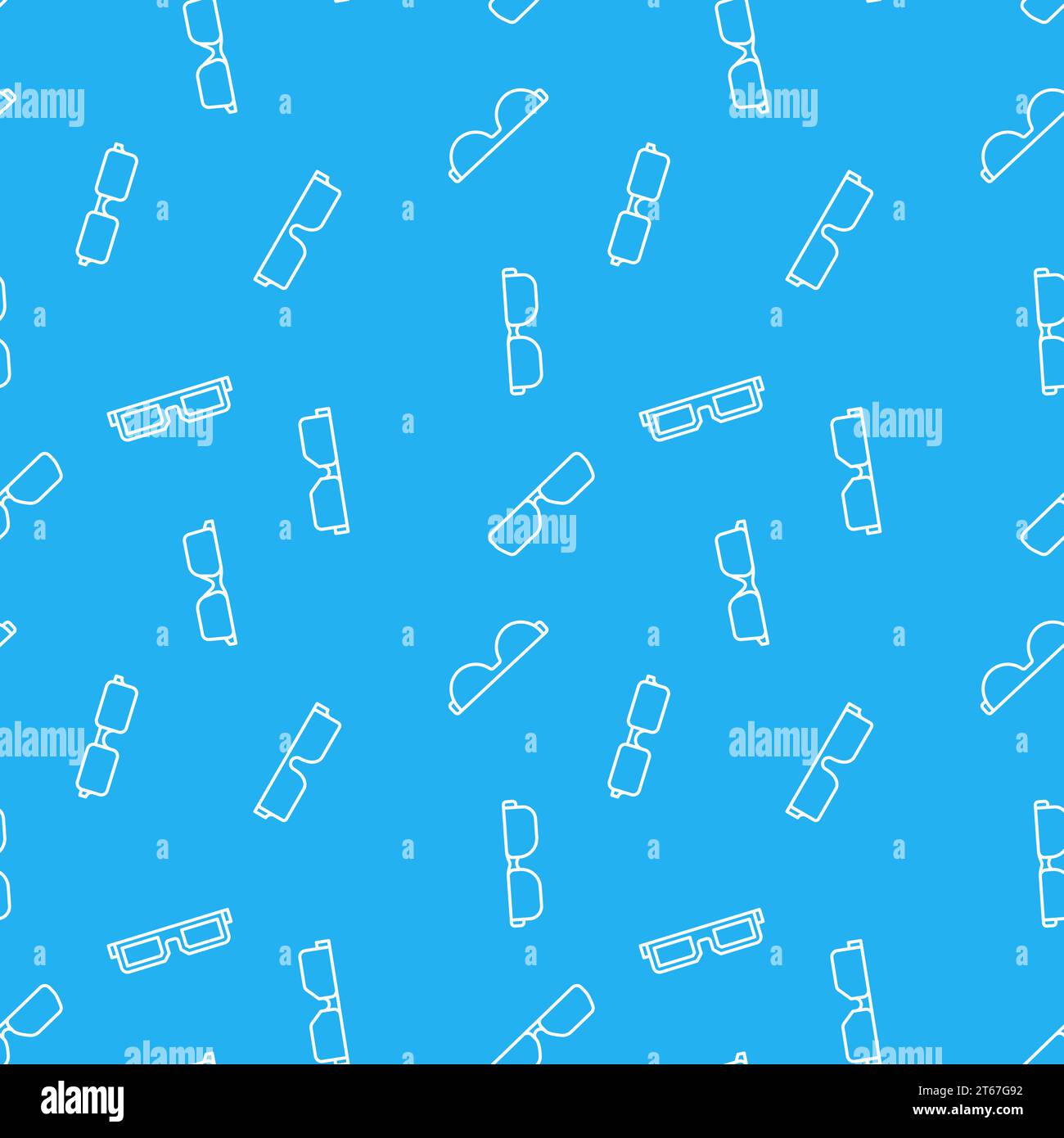 Vector blue seamless pattern or background made with line glasses Stock ...
