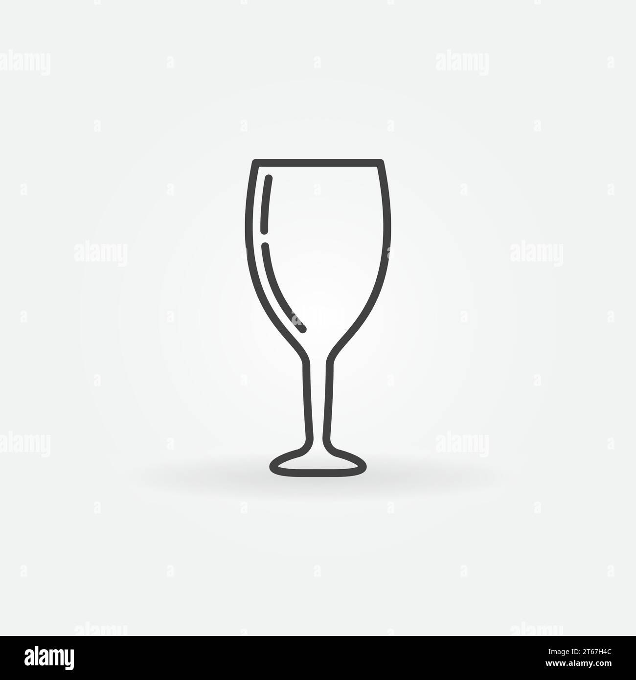 Wine glass concept vector icon or symbol in thin line style Stock ...