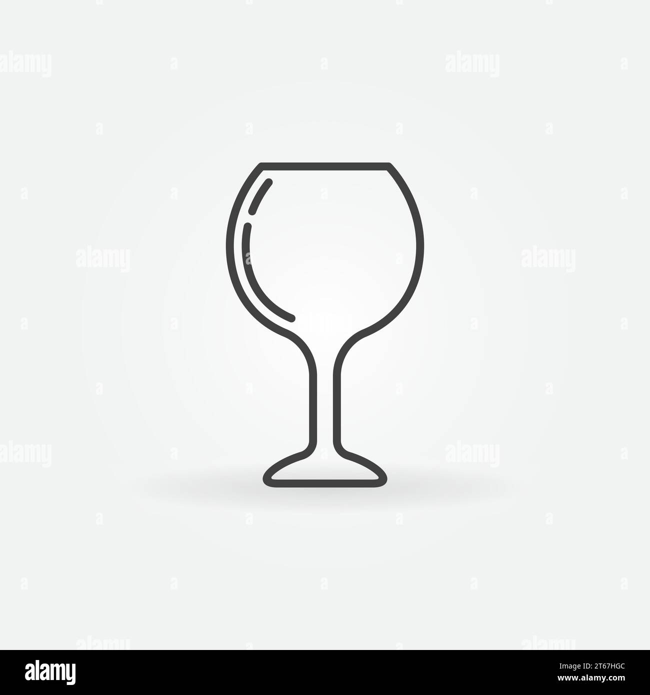 Wine glass vector icon or sign in thin line style Stock Vector Image ...