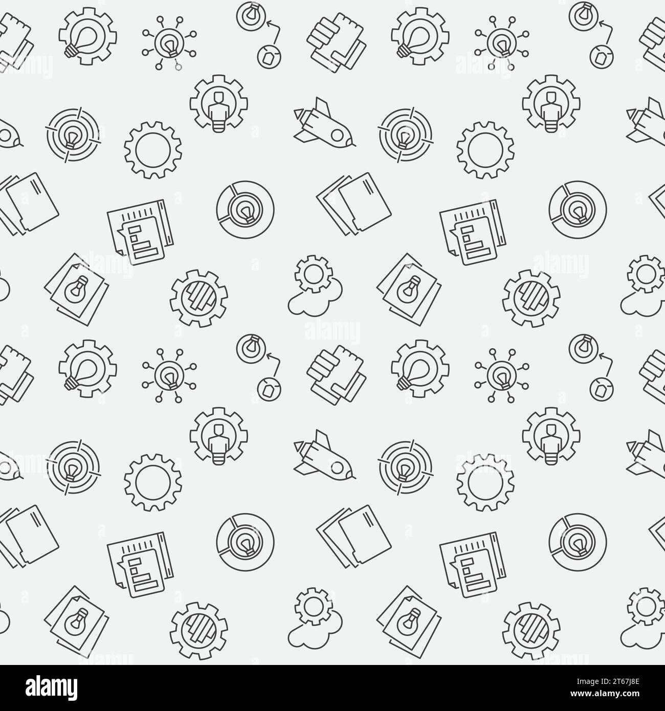 Startup minimal vector seamless pattern or background Stock Vector
