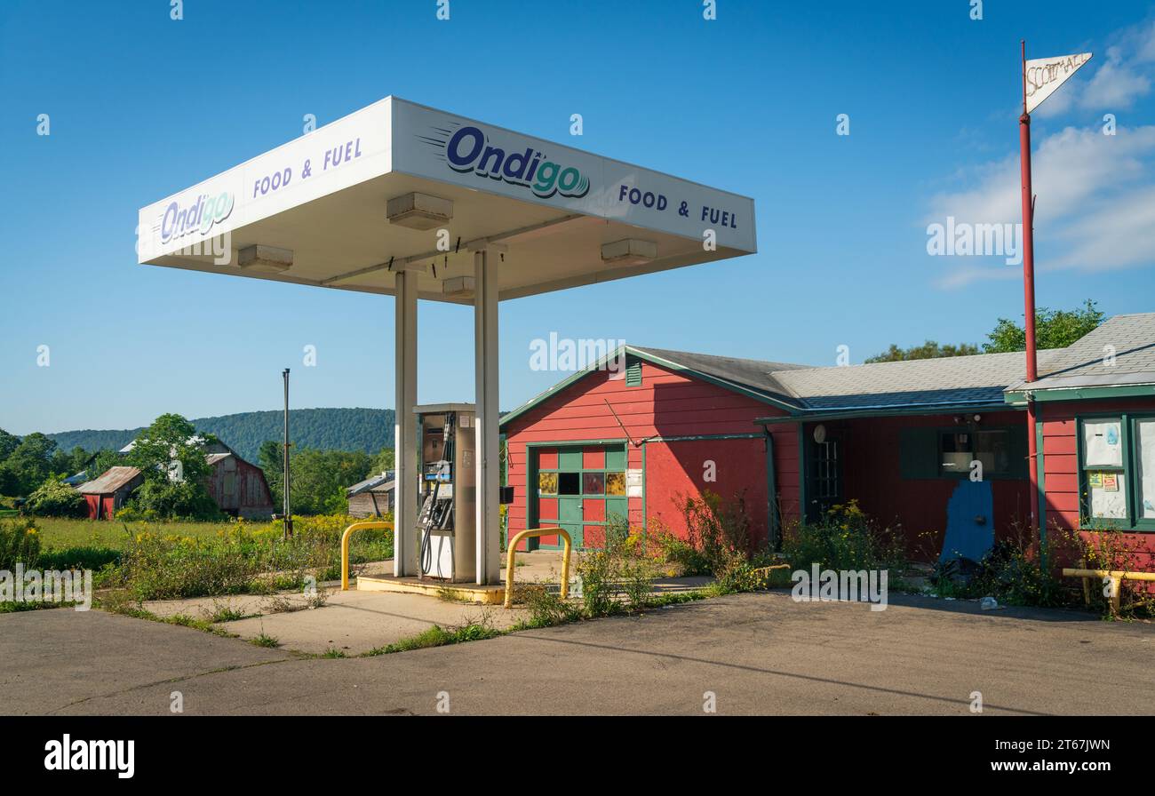Abandoned gas station in the Finger Lakes portion of Upstate New York
