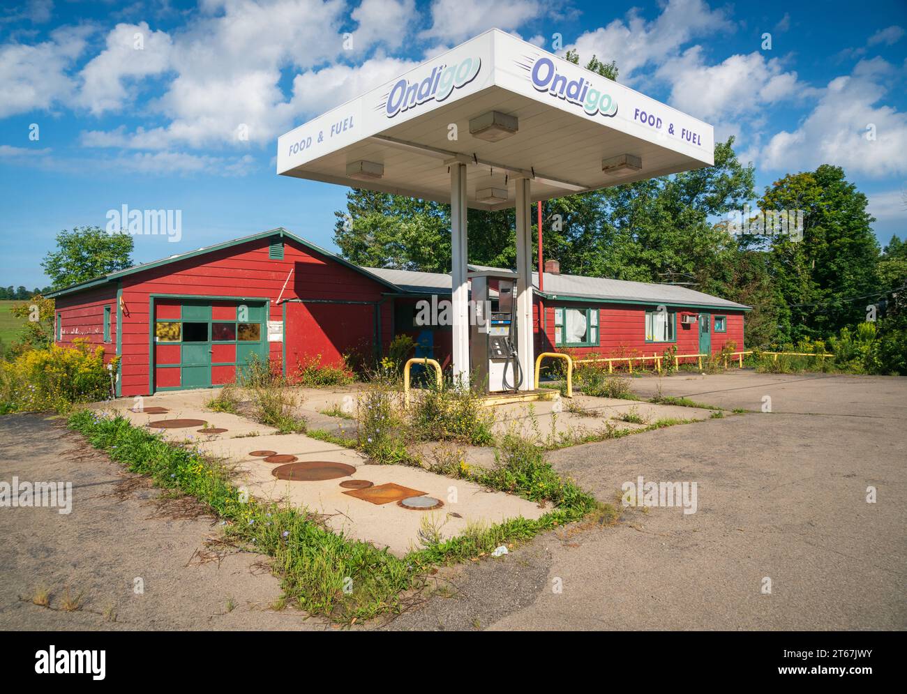 Abandoned gas station in the Finger Lakes portion of Upstate New York