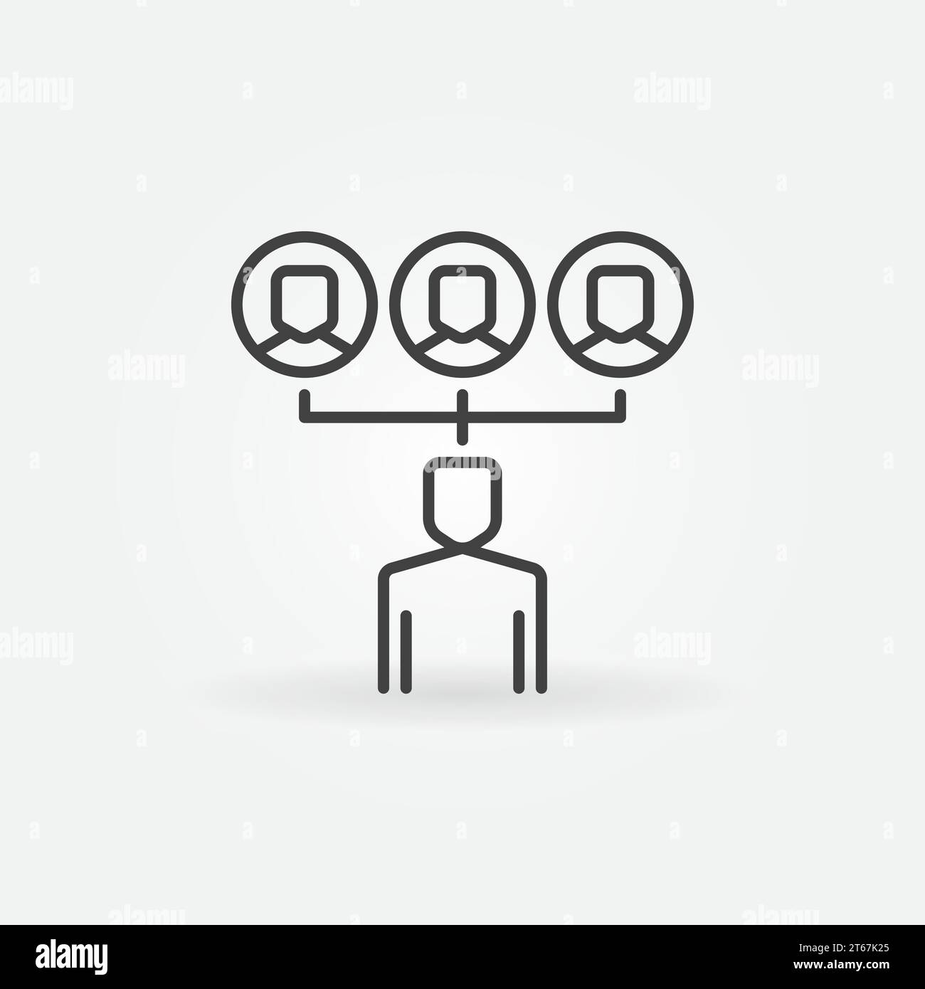 Outsourcing outline vector icon or design element Stock Vector